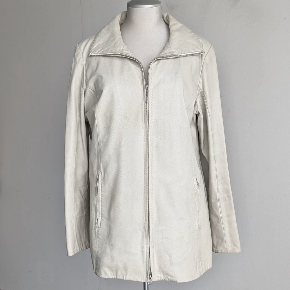 Vintage Danier Cream Leather Jacket